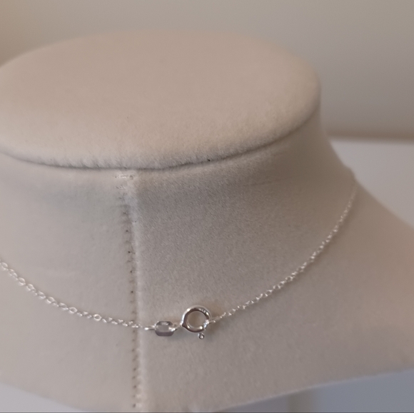 VINTAGE 925 RJ AVON STERLING SILVER INITIAL "J" LOVE NECKLACE 18 "L. - Picture 6 of 6